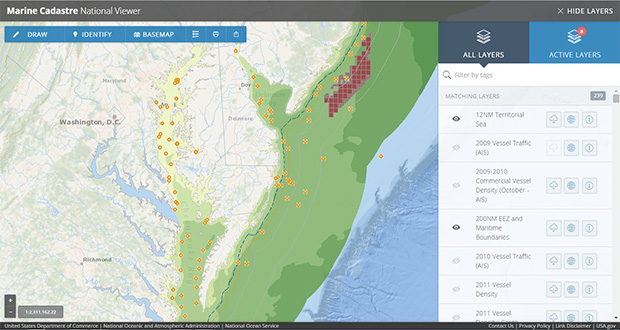 Marine Cadastre National Viewer Screenshot 